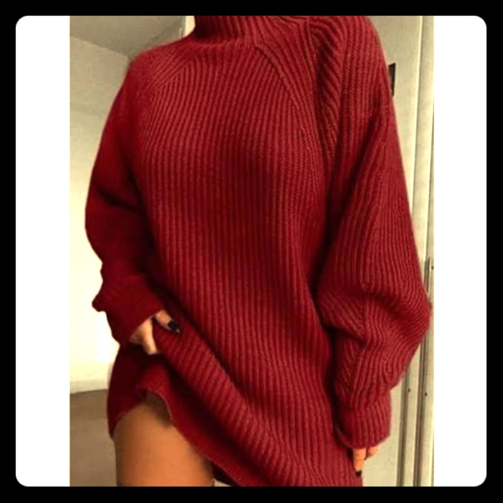 Turtleneck Sweater Dress